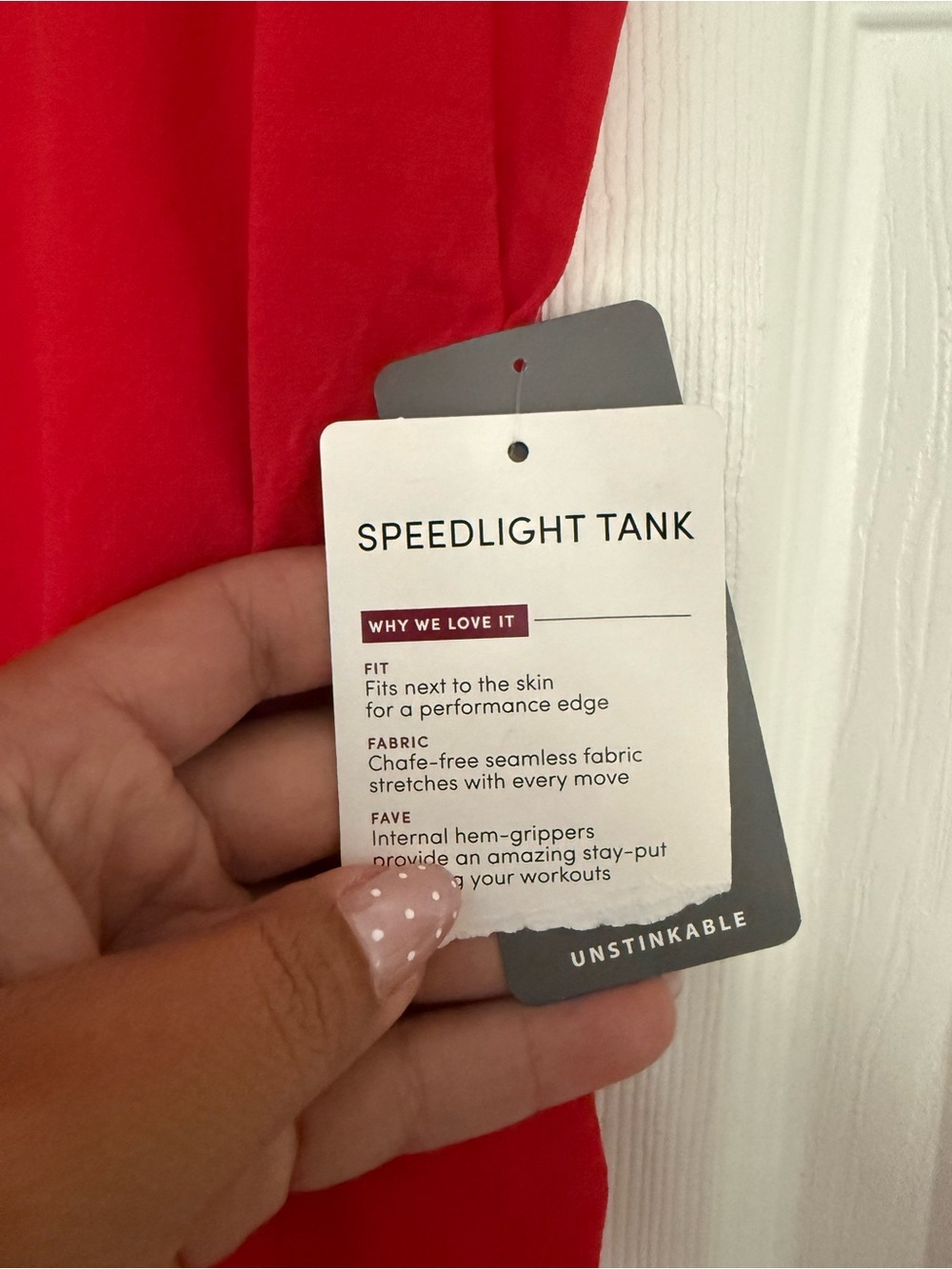 Athleta Speedlight Red Racerback Tank Top - Picture 2 of 4